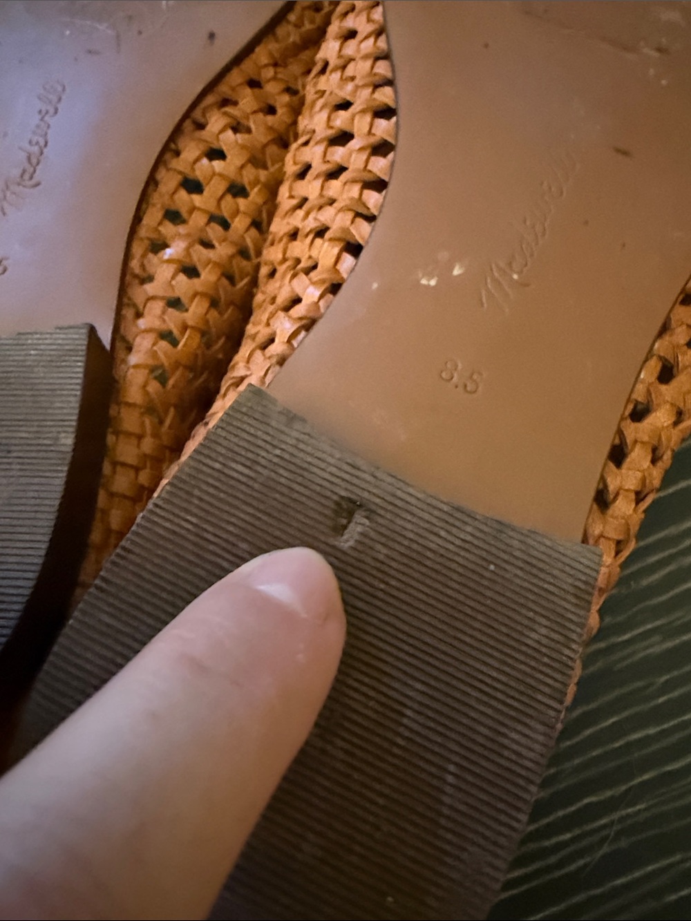 Madewell Mylie Ballet Flat Woven Leather Shoes Glove Fit Baked Clay Size 8.5 - Picture 13 of 13
